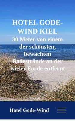 Vorschau der mobilen Webseite www.hotel-gode-wind-kiel.de, Hotel Gode-Wind Kiel