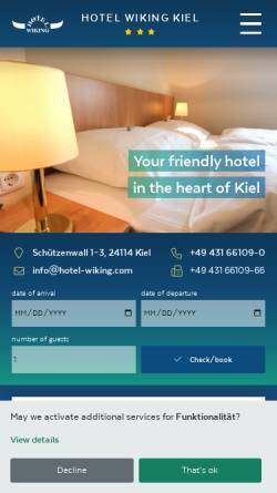 Vorschau der mobilen Webseite www.hotel-wiking.com, Hotel Wiking