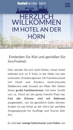 Vorschau der mobilen Webseite www.an-der-hoern.de, Hotel an der Hörn