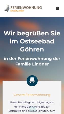 Vorschau der mobilen Webseite lindner-fewo.de, Ferienwohnung Lindner