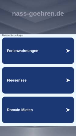 Vorschau der mobilen Webseite www.nass-goehren.de, Ferienwohnung Nass