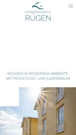 Vorschau der mobilen Webseite www.haus-sonnenschein-ruegen.de, Ferienwohnungen Haus Sonnenschein