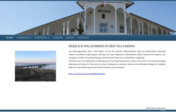 Vorschau von www.villa-minna.de, Villa Minna