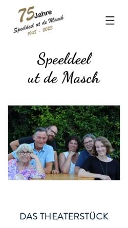 Vorschau der mobilen Webseite www.speeldeel-ut-de-masch.de, Speeldeel ut de Masch e.V.