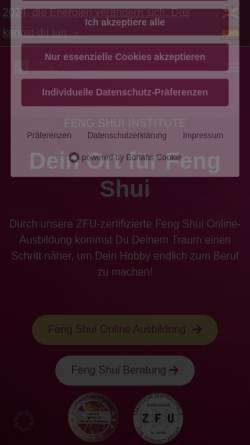 Vorschau der mobilen Webseite feng-shui.de, Feng Shui Institute of Excellence