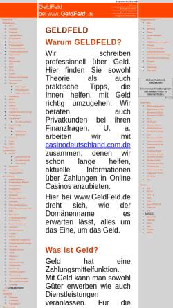 Vorschau der mobilen Webseite www.geldfeld.de, Geldfeld.de