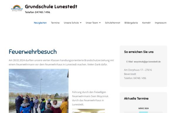 Vorschau von www.grundschule-lunestedt.de, Grundschule Lunestedt [Lunestedt]
