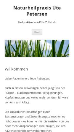 Vorschau der mobilen Webseite www.naturheilpraxis-petersen.de, Ute Petersen
