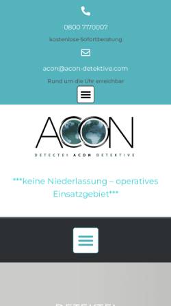 Vorschau der mobilen Webseite privatdetektiv-muenchen.com, Detectei Acon Detektive Idel GmbH