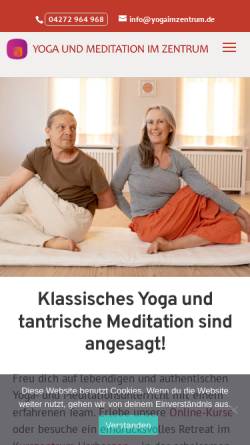 Vorschau der mobilen Webseite www.yogaimzentrum.de, Yoga und Meditation im Zentrum