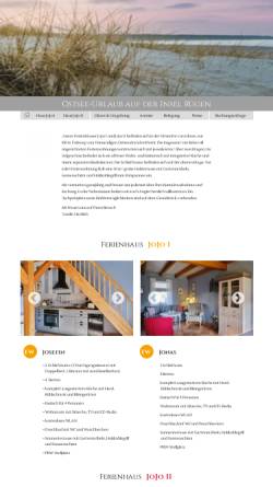 Vorschau der mobilen Webseite www.ferienhaus-jojo.de, Ferienhaus JoJo; Inh.: Familie Anka und Birger Hartlieb