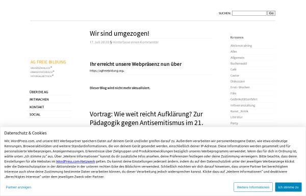 Vorschau von agfreiebildung.wordpress.com, AG Freie Bildung