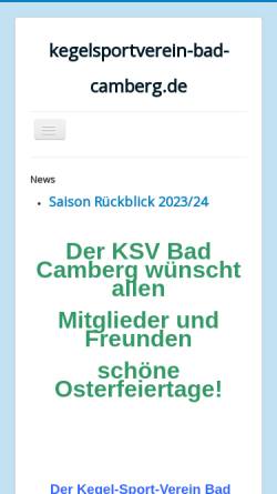 Vorschau der mobilen Webseite www.kegelsportverein-bad-camberg.de, Kegelsportverein Bad Camberg