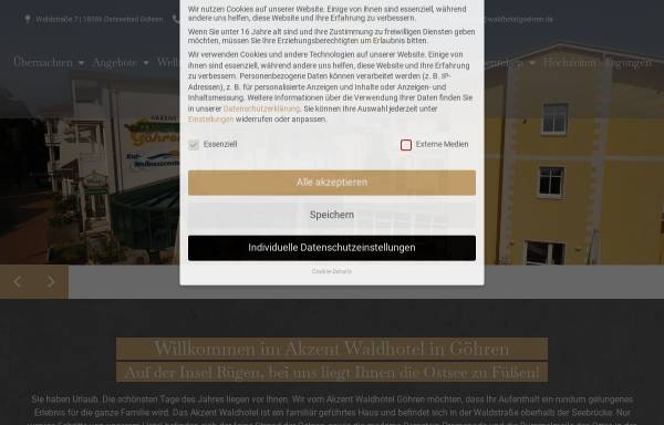 Vorschau von www.waldhotelgoehren.de, Akzent Waldhotel