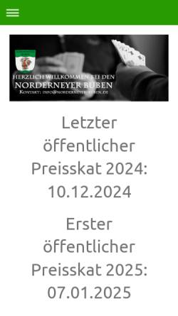 Vorschau der mobilen Webseite www.norderneyer-buben.de, Norderneyer Buben