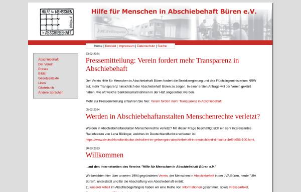Vorschau von www.gegenabschiebehaft.de, Hilfe für Menschen in Abschiebehaft Büren e.V.