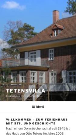 Vorschau der mobilen Webseite www.see27.de, Ferienhaus Tetens Villa