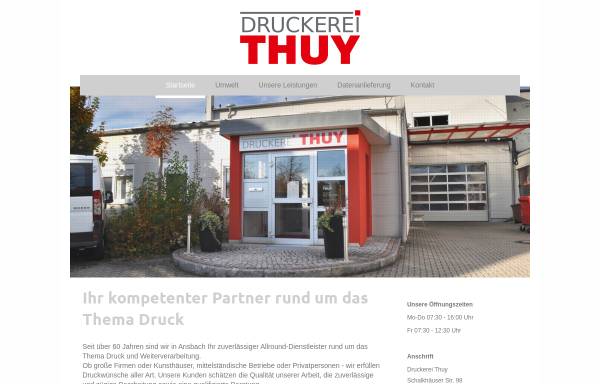 Vorschau von www.druckerei-thuy.de, Druckerei Thuy GmbH