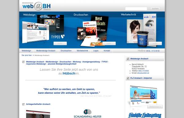 Vorschau von www.webbh.de, Webdesign Ansbach