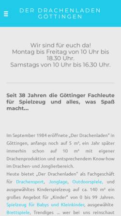 Vorschau der mobilen Webseite der-drachenladen.de, Der Drachenladen