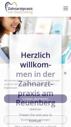 Vorschau der mobilen Webseite www.zahnarzt-essen-borbeck.de, Zahnarztpraxis Dr. H.-W. Balding