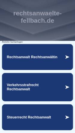 Vorschau der mobilen Webseite www.rechtsanwaelte-fellbach.de, Rechtsanwaltskanzlei Baiker & Fozouni