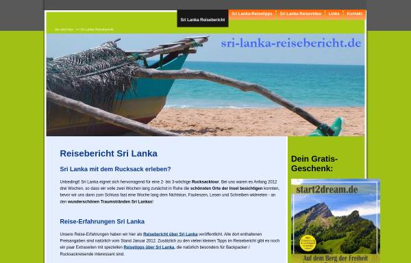 Vorschau von www.sri-lanka-reisebericht.de, Reisebericht Sri Lanka [Nils Klippstein]