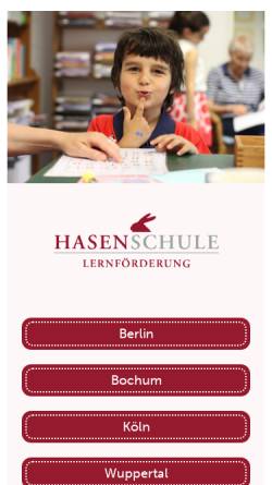 Vorschau der mobilen Webseite www.hasenschule.de, Hasenschule