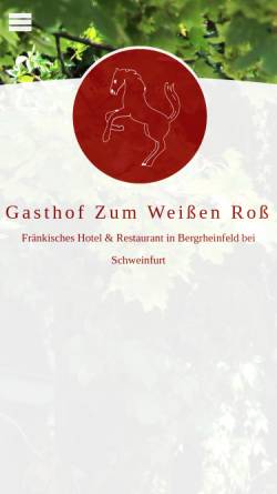 Vorschau der mobilen Webseite www.weissesrossrudloff.de, Gasthof Zum Weißen Roß