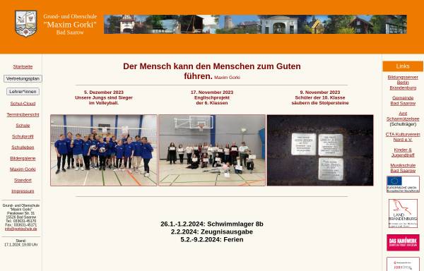 Vorschau von www.gorkischule.de, Grund- und Oberschule 