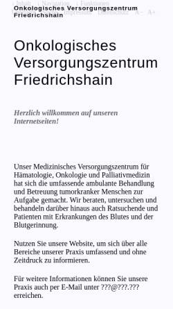 Vorschau der mobilen Webseite www.onkologie-friedrichshain.de, Onkologisches Versorgungszentrum Friedrichshain