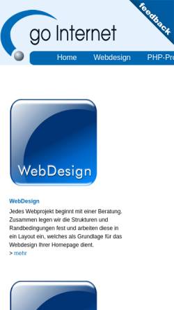 Vorschau der mobilen Webseite www.go-internet.de, Go Internet GmbH & Co. KG