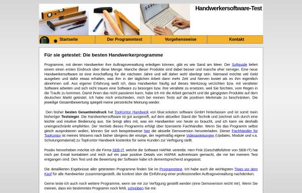 Vorschau von www.handwerkersoftware-test.de, Handwerkersoftware Test