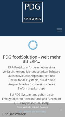 Vorschau der mobilen Webseite www.pdg.de, Pforzheimer Datenverarbeitungsgesellschaft mbH