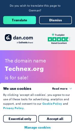 Vorschau der mobilen Webseite technex.org, TechNex