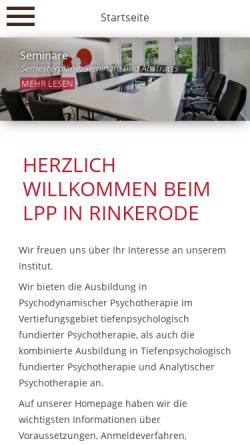 Vorschau der mobilen Webseite lpp-lehrinstitut.de, Lehrinstitut für Psychodynamische Psychotherapie