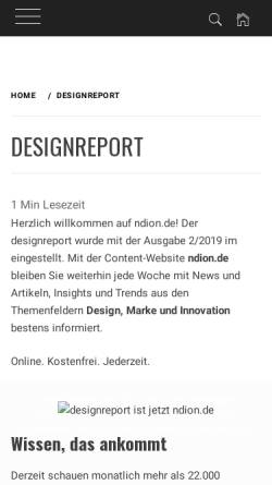 Vorschau der mobilen Webseite www.design-report.de, design report