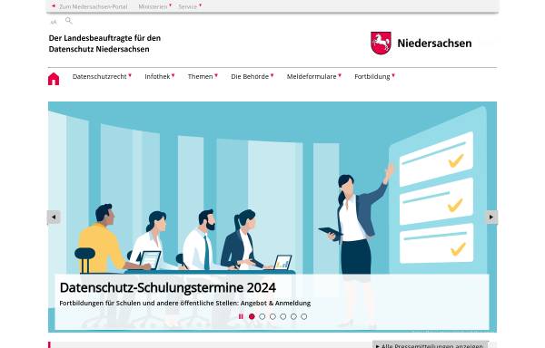 Vorschau von www.lfd.niedersachsen.de, Landesbeauftragter für Datenschutz in Niedersachsen