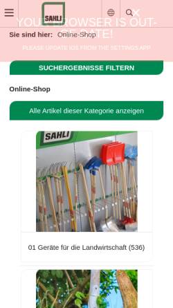 Vorschau der mobilen Webseite sahli-ag.ch, Sahli AG