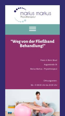 Vorschau der mobilen Webseite www.physiobeuel.de, Marius Markus