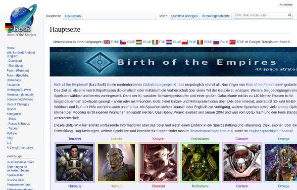 Vorschau von birth-of-the-empires.de, Birth of the Empires