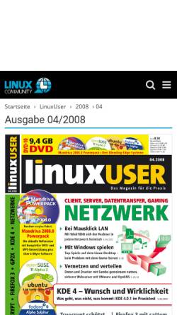 Vorschau der mobilen Webseite www.linux-community.de, Stein für Stein - Linux Community
