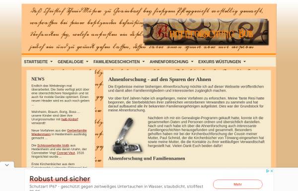 Vorschau von www.ahnenforschung-bub.de, Bub, Familie