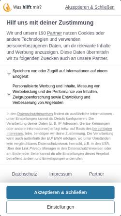 Vorschau der mobilen Webseite www.was-hilft-mir.com, Was hilft mir?