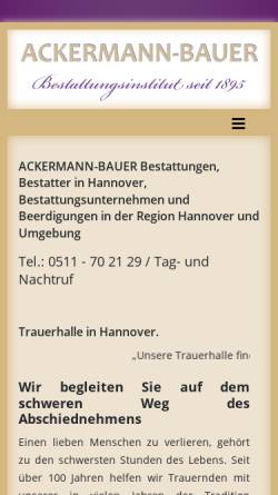 Vorschau der mobilen Webseite www.ackermann-bauer.de, Ackermann-Bauer - Inh. Martin Stahl