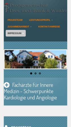 Vorschau der mobilen Webseite www.kardiopraxis-blunk-winkler.de, Praxisgemeinschaft Dr. med. Lutz Blunk & Dr. med. Kerstin Winkler