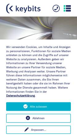 Vorschau der mobilen Webseite www.keybits.de, Keybits ohg