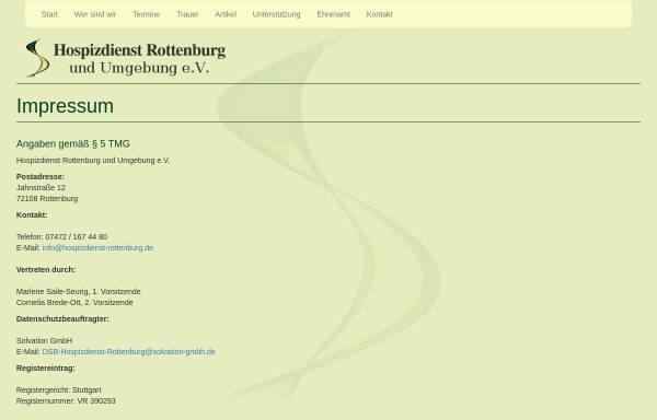 Vorschau von hospizdienst-rottenburg.de, Hospizdienst Rottenburg und Umgebung e.V.