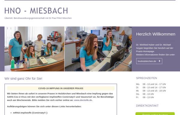 Vorschau von hno-miesbach.de, Huber, Dr. med. Winfried