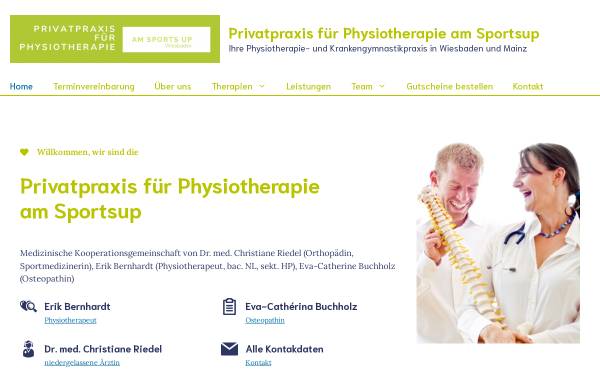 Vorschau von www.wiesbaden-physiotherapie.de, Privatpraxis für Physiotherapie Inh. Erik Bernhard
